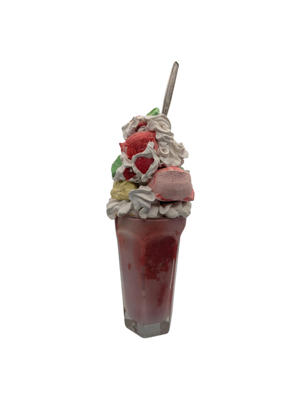 Vintage Fake Food Strawberry Ice Cream Sundae